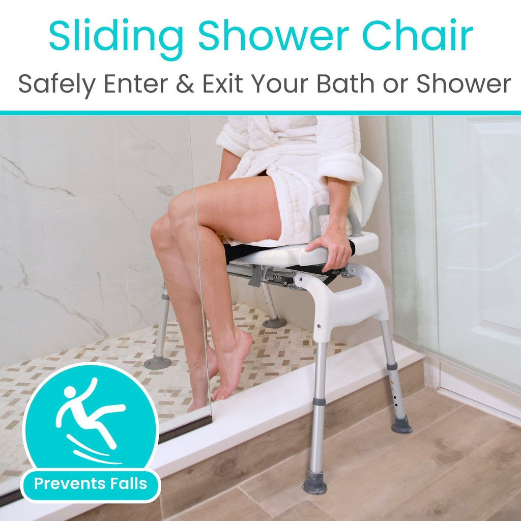 Vive Sliding Shower Chair prevents falls