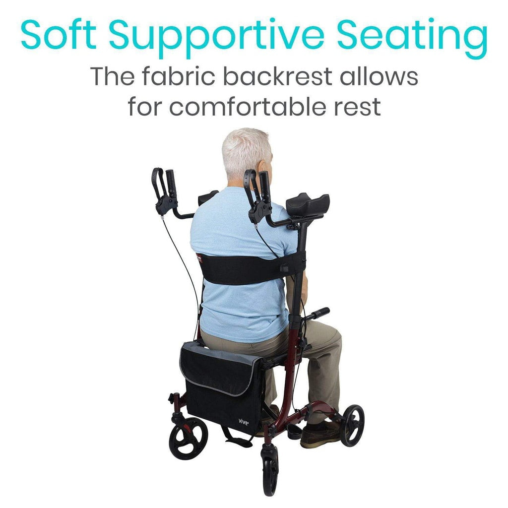 Vive Upright Walker has supportive seating