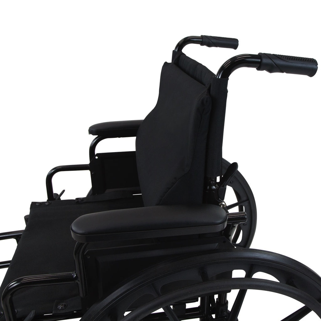 Vive Wheelchair Backrest Cushion sidew view in wheelchair