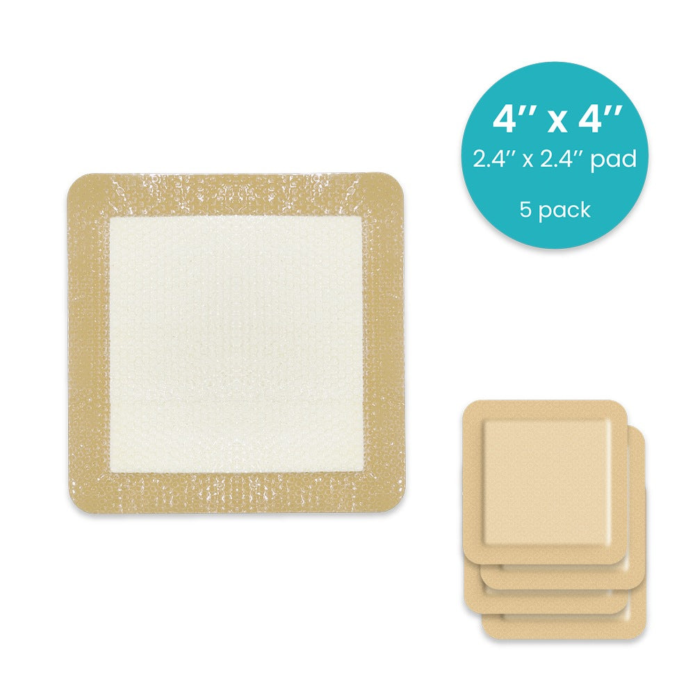 4x4 inch square pad with glitter border and 2.4x2.