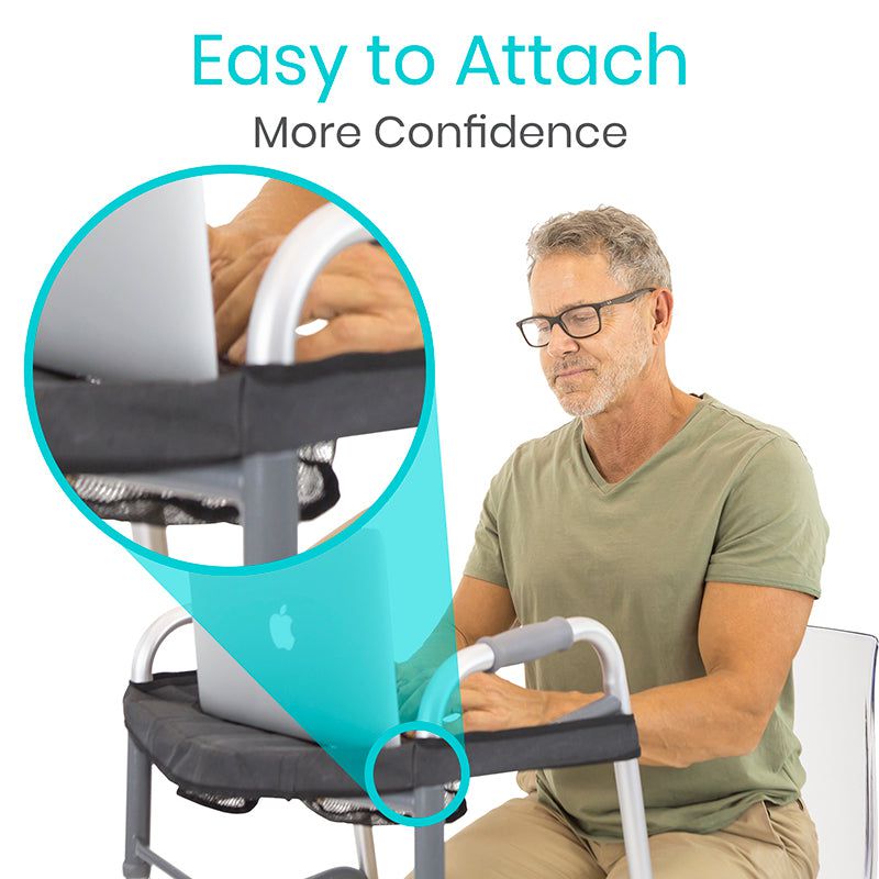 walker with attachable tray