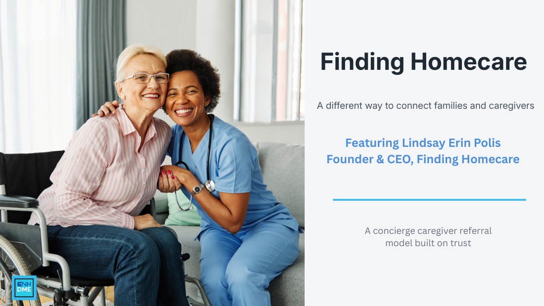 Caregiver sitting with a senior client.