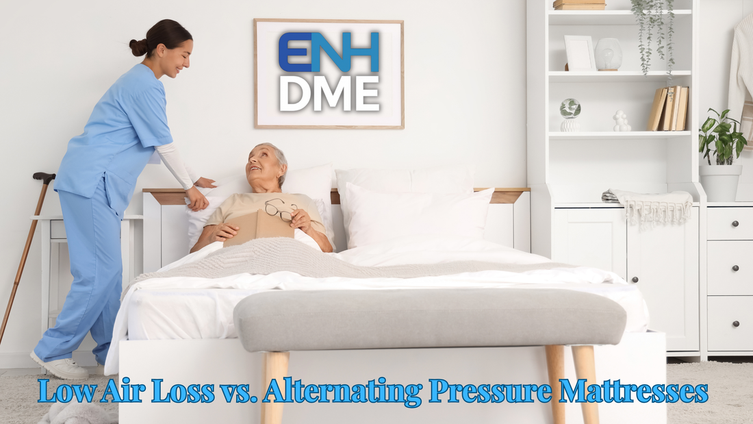 caregiver helping a patient adjust in bed