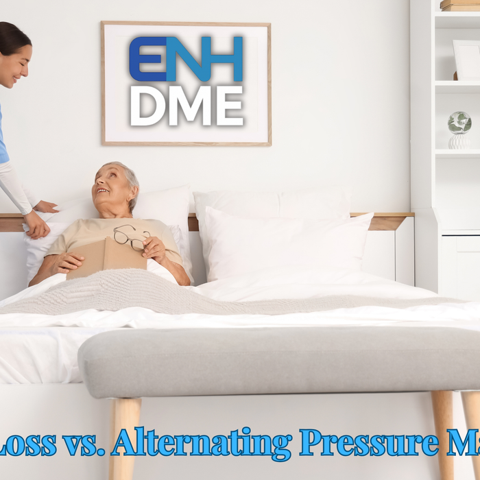 caregiver helping a patient adjust in bed