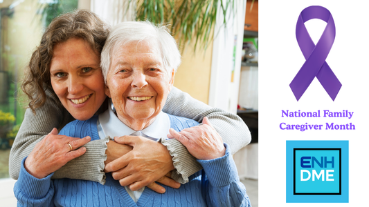 Caregiver and Senior loved one sharing a warm embrace