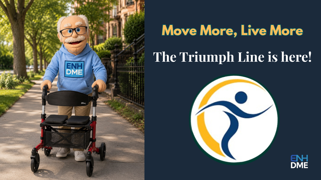 Grampa modeling the Triumph Escape Rollator