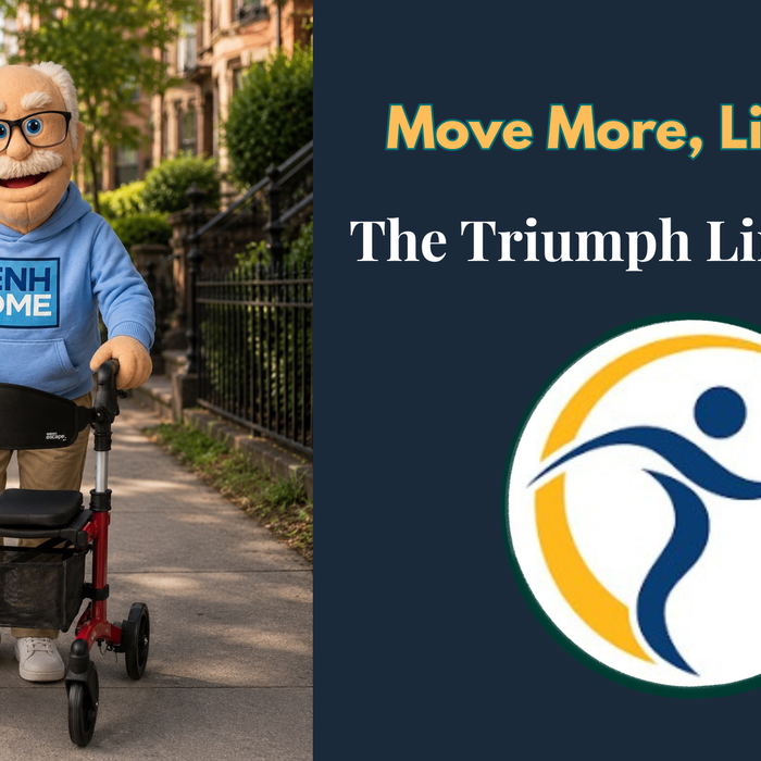 Grampa modeling the Triumph Escape Rollator