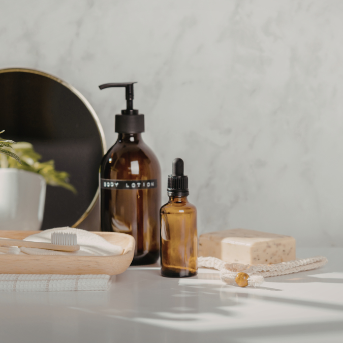Organized Bathroom Vanity Trays