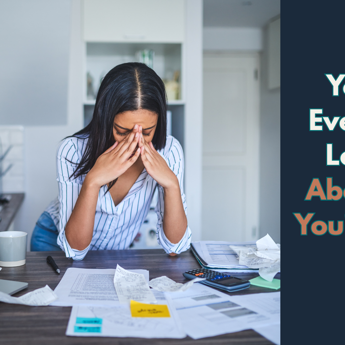 Stressed out Caregiver looking at Bills that need to be paid