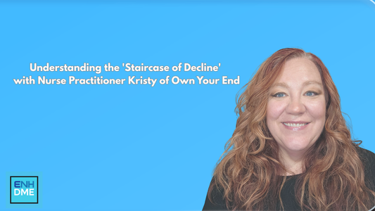 Nurse Practitioner Kristy interview on palliative care vs hospice and managing the staircase pattern of decline in elderly patients for EnhDme