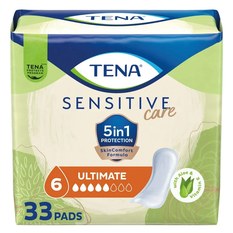 a package of Tena Protective Pads