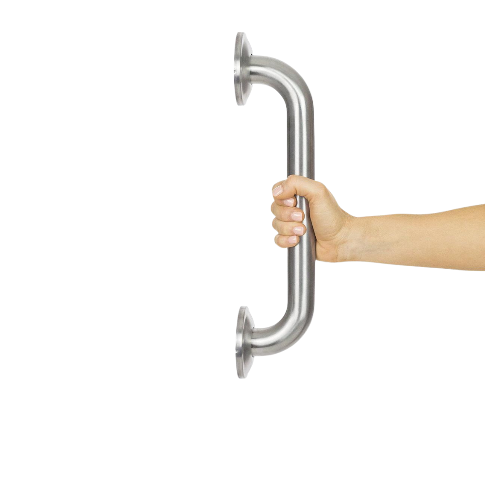 Bathroom grab bar with secure grip for shower and bathtub support