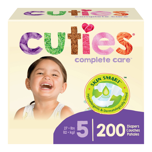 Cuties baby diapers with soft comfort and leak protection for sensitive skin
