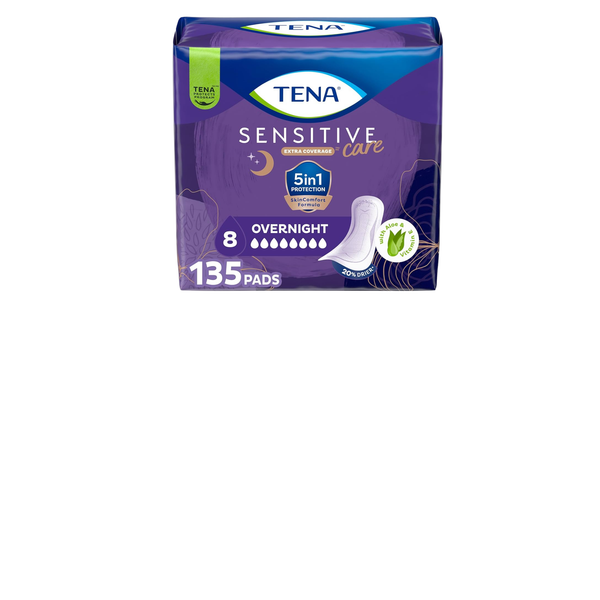 a package of Tena Protective Pads
