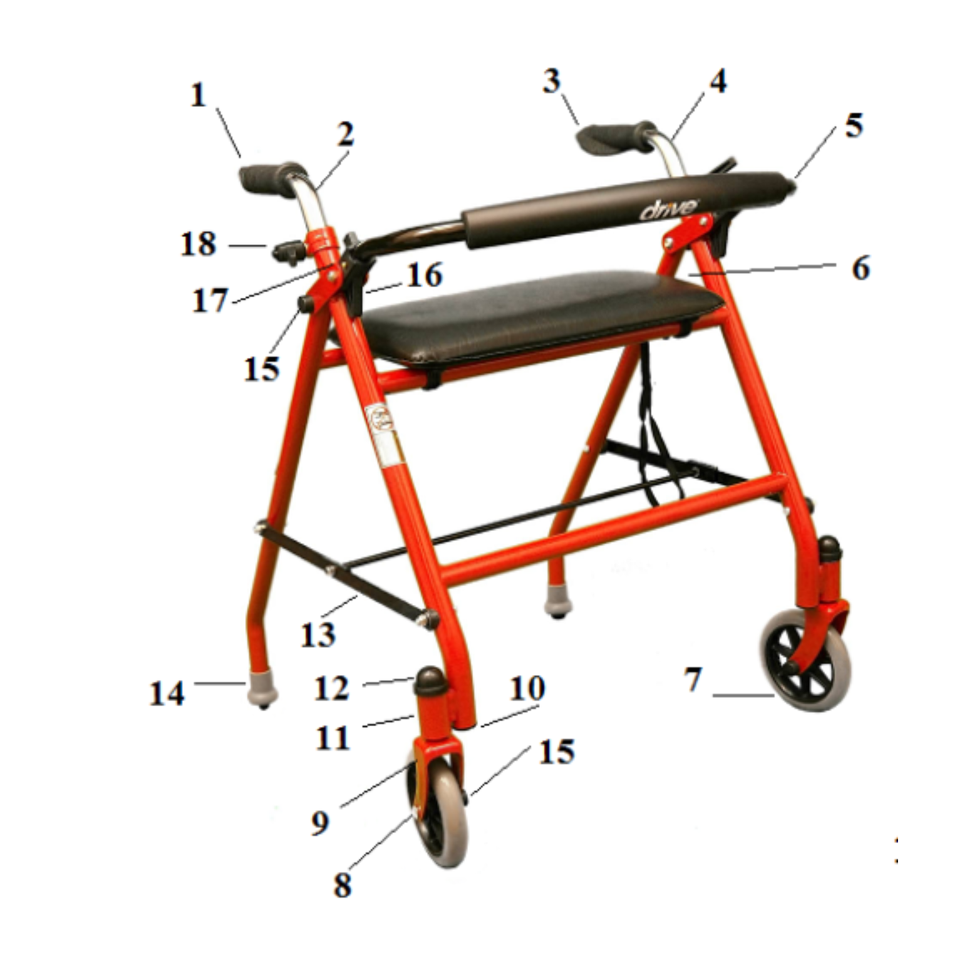 walker parts diagram