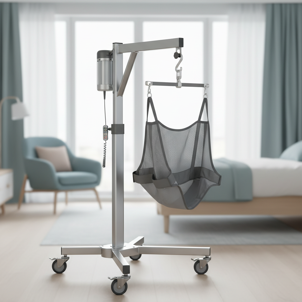 Lift with mesh sling