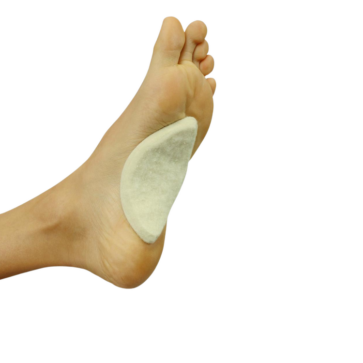 Foot with a cushion pad on the bottom of the foot