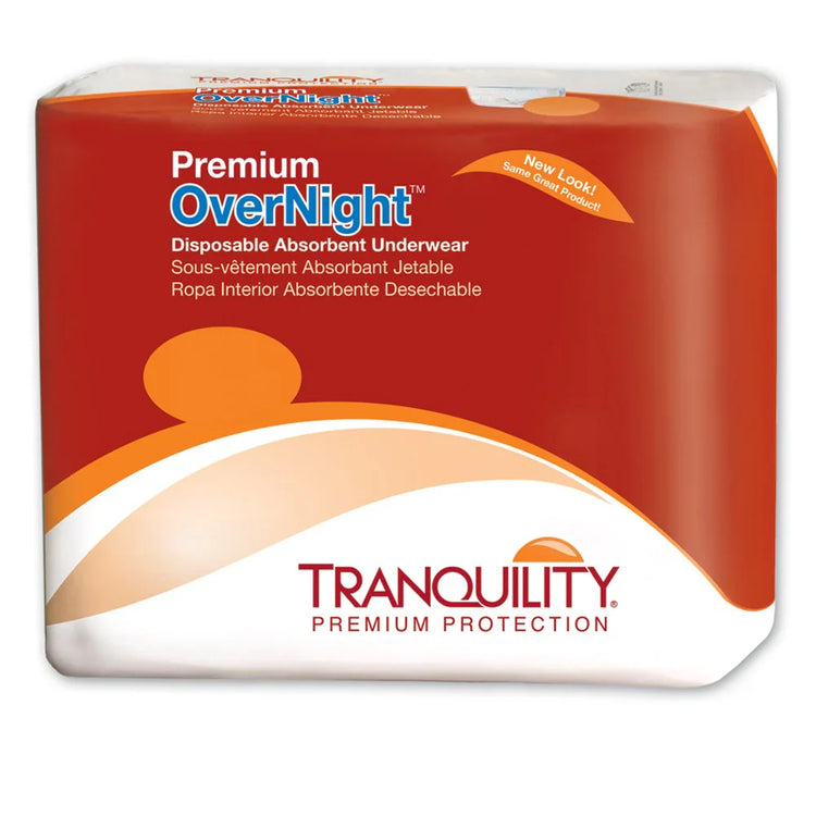 A package of Tranquilty premium overnight briefs