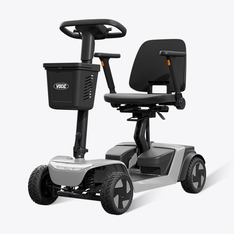 VOCIC D52 GlideTech Foldable Mobility Scooter, Dual 14Ah