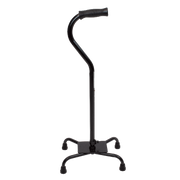 Black cane with adjustable handle on a white background
