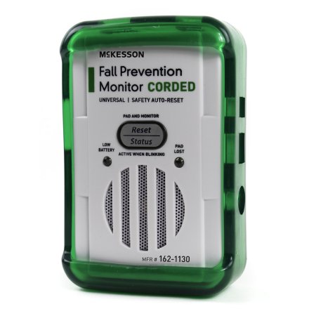 Green fall prevention monitor with McKesson branding on a white background