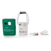 Two medical devices with a pull-string on a white background