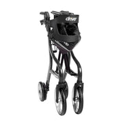 black rollator folded up