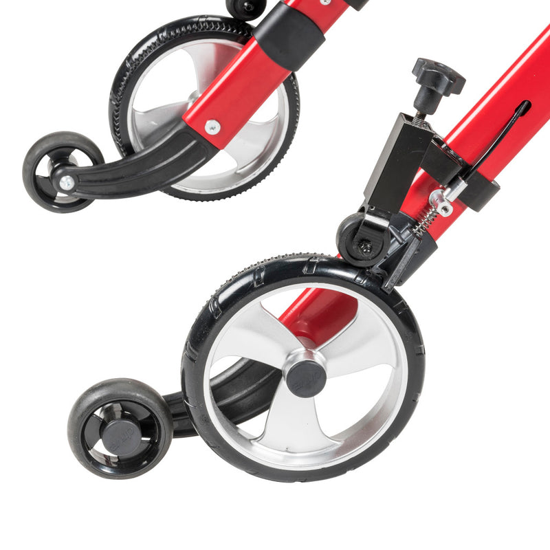 rear wheels of the upright rollator by Drive