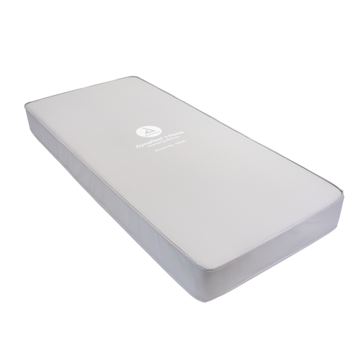 White mattress with a logo on a white background