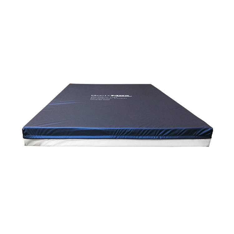 Blue mattress on a white background