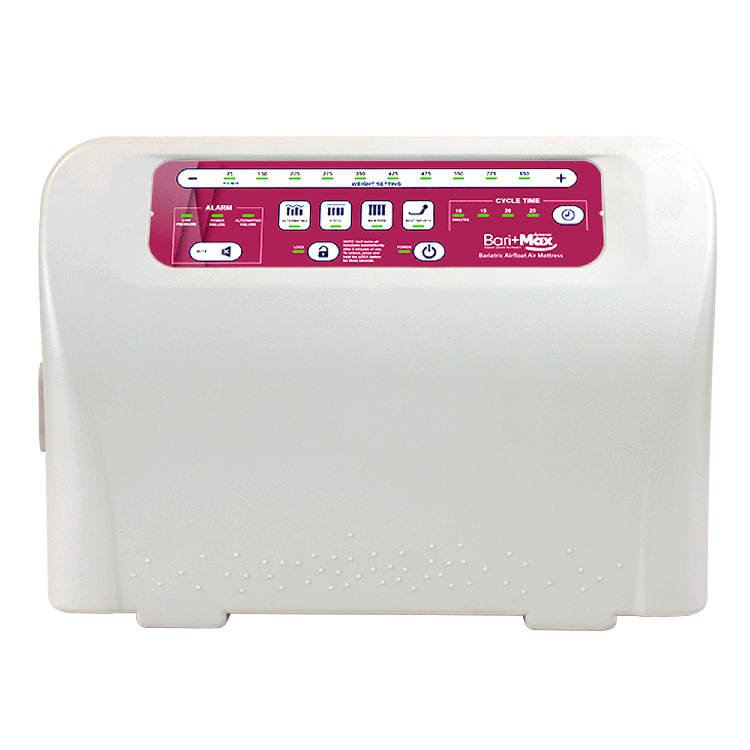 White electronic device with a pink display on a white background