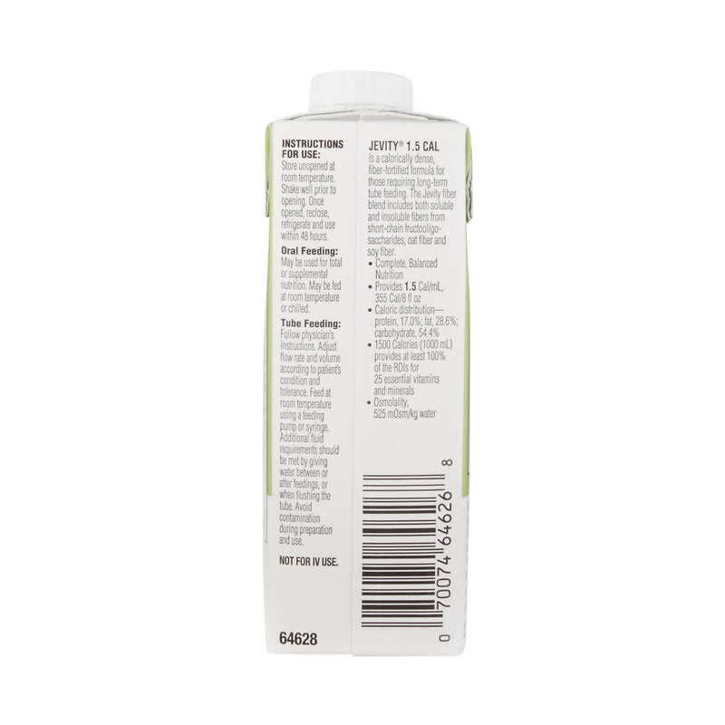 Jevity 1.5 Cal with Fiber Enteral Formula - 8 oz Unflavored adult Tube Feeding