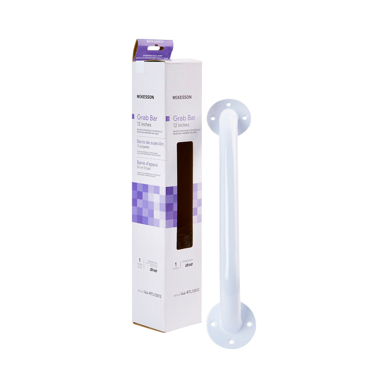 McKesson Wall Mount Grab Bar - White Steel
