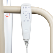Control panel for a medical device with LINAK branding on a white background
