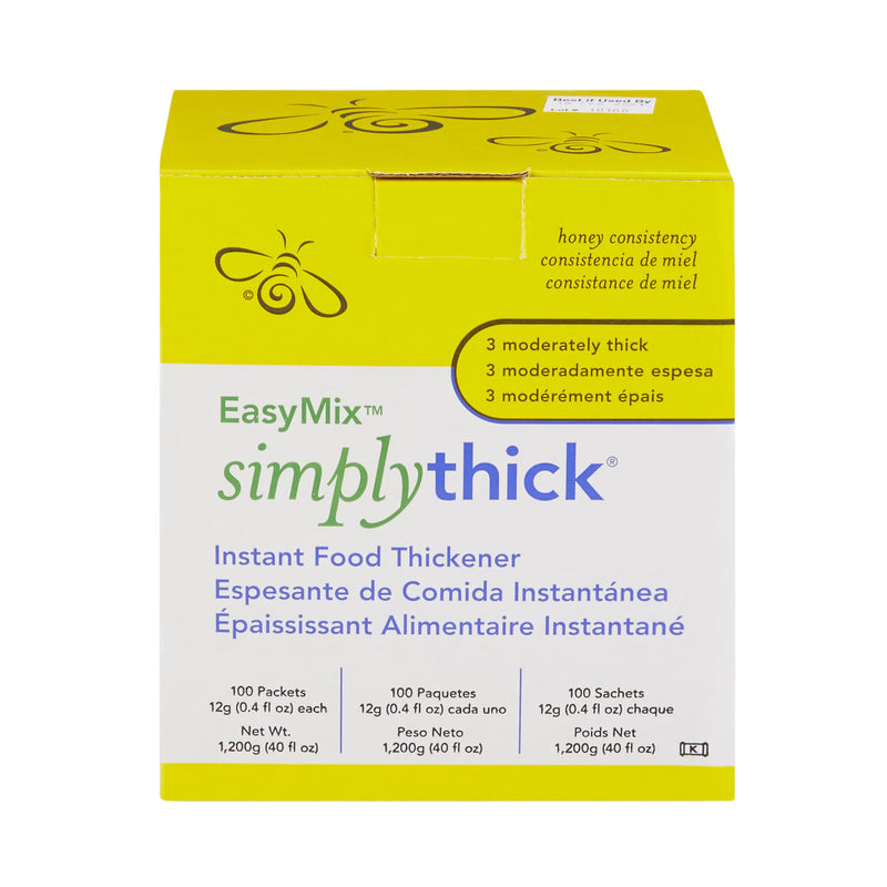 Box of EasyMix SimplyThick instant food thickener on a white background