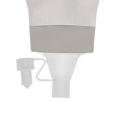 White and gray plastic component on a white background