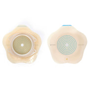 Two medical devices, one with a clear inner chamber and the other with a circular design on a white background.