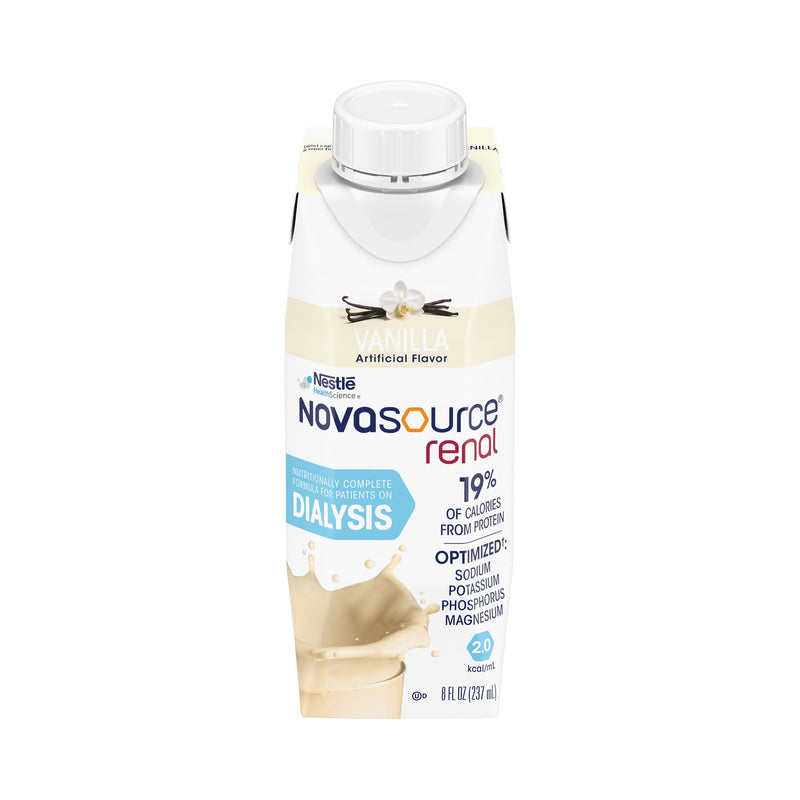 Novosource Renal protein shake package on a white background