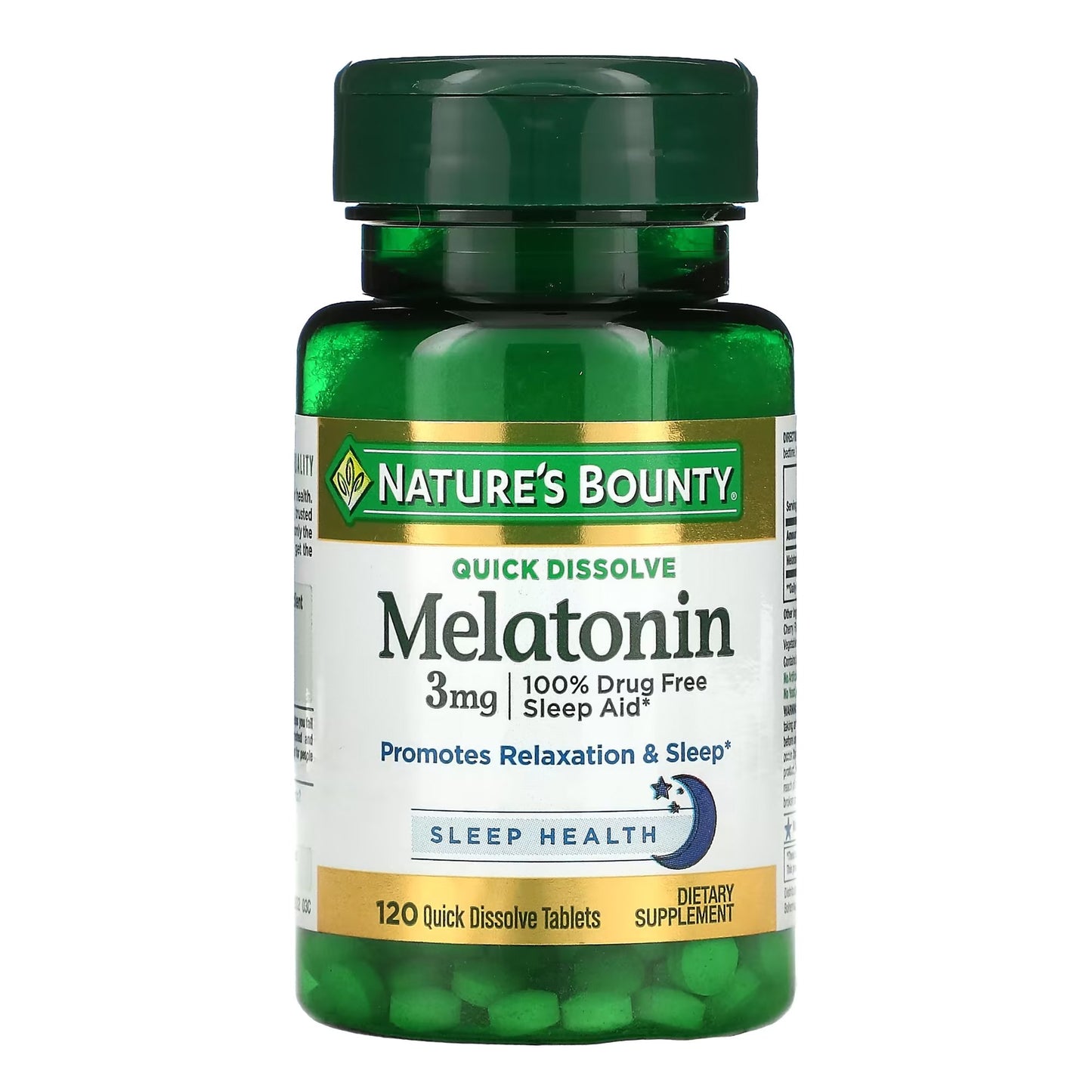 Nature's Bounty® Melatonin 3 mg nighttime formula Tablets - 120 Count Bottle