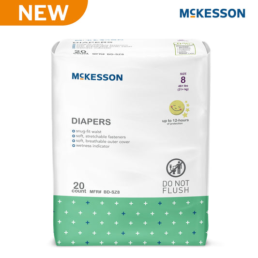 McKesson diaper package on a white background