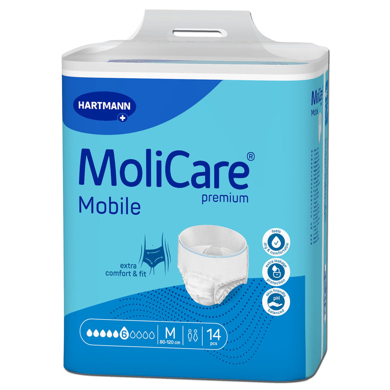 MoliCare Mobile packaging by Hartmann on a white background