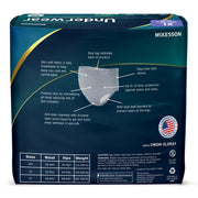 McKesson undergarment packaging with product details on a white background