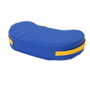 Blue and yellow cushion  on a white background