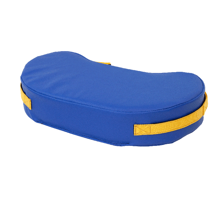 Blue and yellow cushion  on a white background