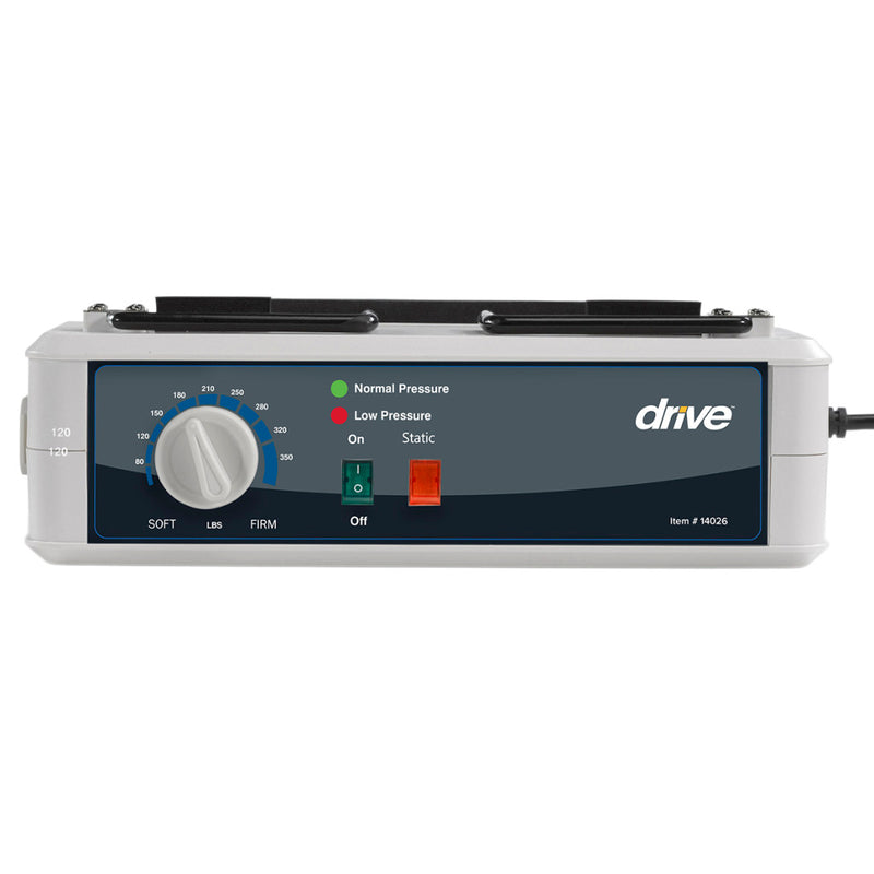 Control panel with a brand logo on a white background