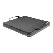 Black and gray mat with a handle on a white background