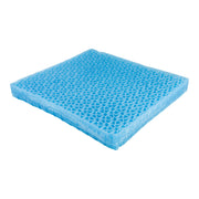 Blue honeycomb cooling pad on a white background