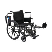 Black wheelchair on a white background