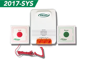 Set of security alarm components including a control panel, receiver, and remote on a white background.