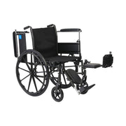 Black wheelchair on a white background